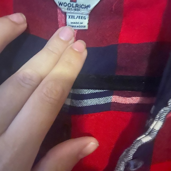 Woolrich plaid button up XXL Roll tab Sleeve - Picture 2 of 3